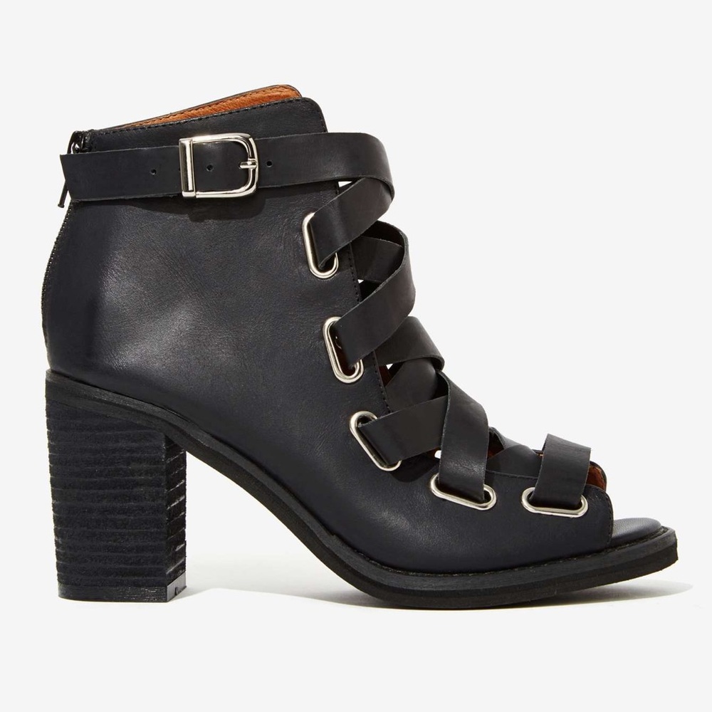 Jeffrey Campbell Black Salazar Leather Bootie